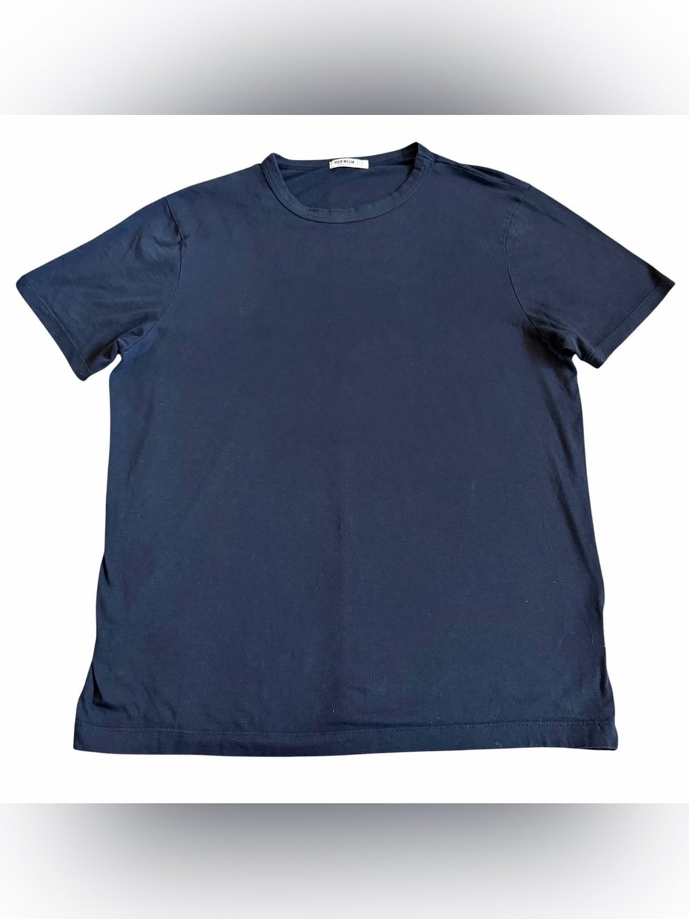 Buck Mason Men’s Pima Cotton Classic Straight Hem T-Shirt Sz L Navy BM11030.101